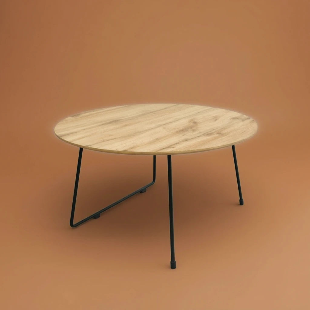 Modern Industrial Coffee Table Rectangle Livening Room Table With Antique Style MDF Wood for Bedroom Use with Solid Wood