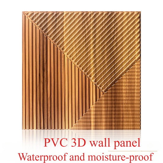 PVC 3D Wall Panels - Waterproof Textured Background Wall, Perfect for Stylish Home Decoration and Modern Interior Designs