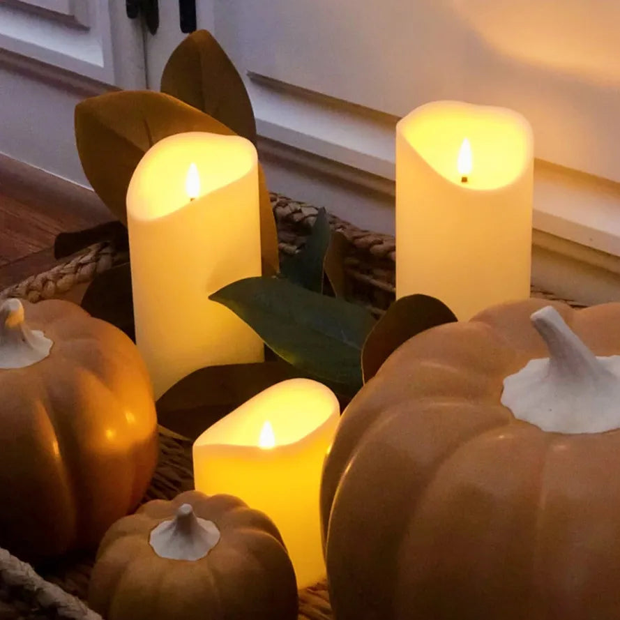 LED Flameless Flickering Candles Lamp Home Decoration Battery Powered Candles for Wedding Decor Birthday Party Supplies Warm