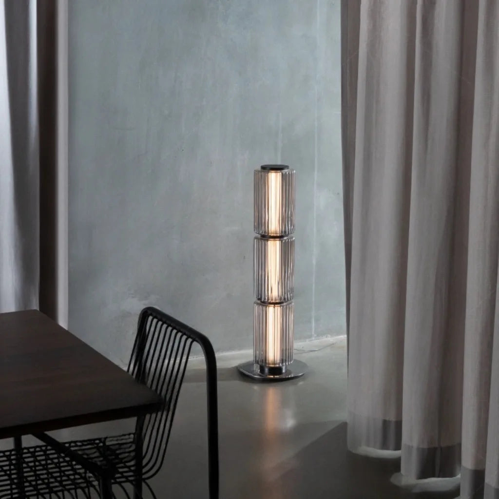 Italian Designer Luster Modern LED Floor Lights For Living Room Bedroom Bedside Table Lamp Home Decor Glass Cylinder Floor Lamps