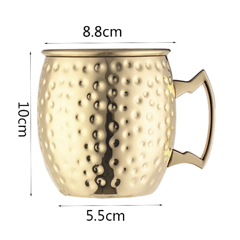 Steel Moscow Mule Mug 500ml Bar Beer Mug Cocktail Cups
