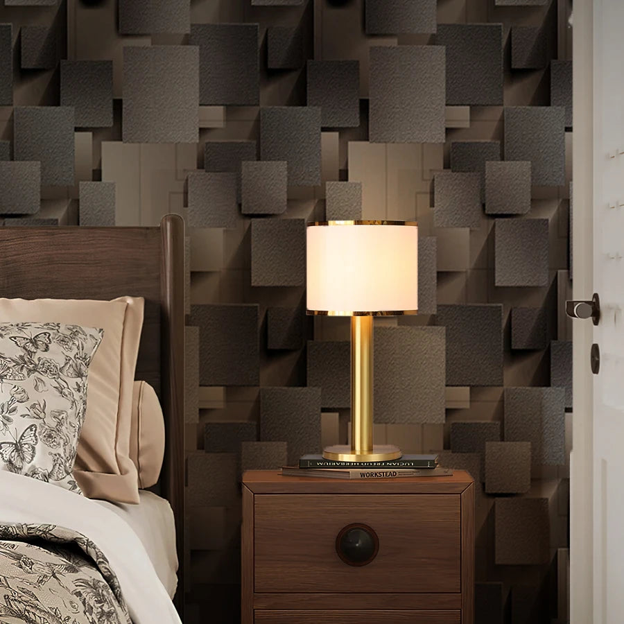 Three Dimensional Grid PVC Wallpaper Home Decoration Building Materials TV Background Wall Restaurant Self-adhesive Stickers