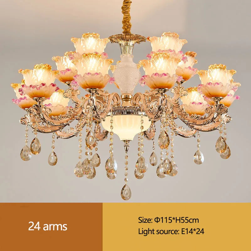 European Living Room Crystal Chandelier Luxurious Dining Room Bedroom Duplex Building Minimalist Modern Lobby Villa Hotel Lights