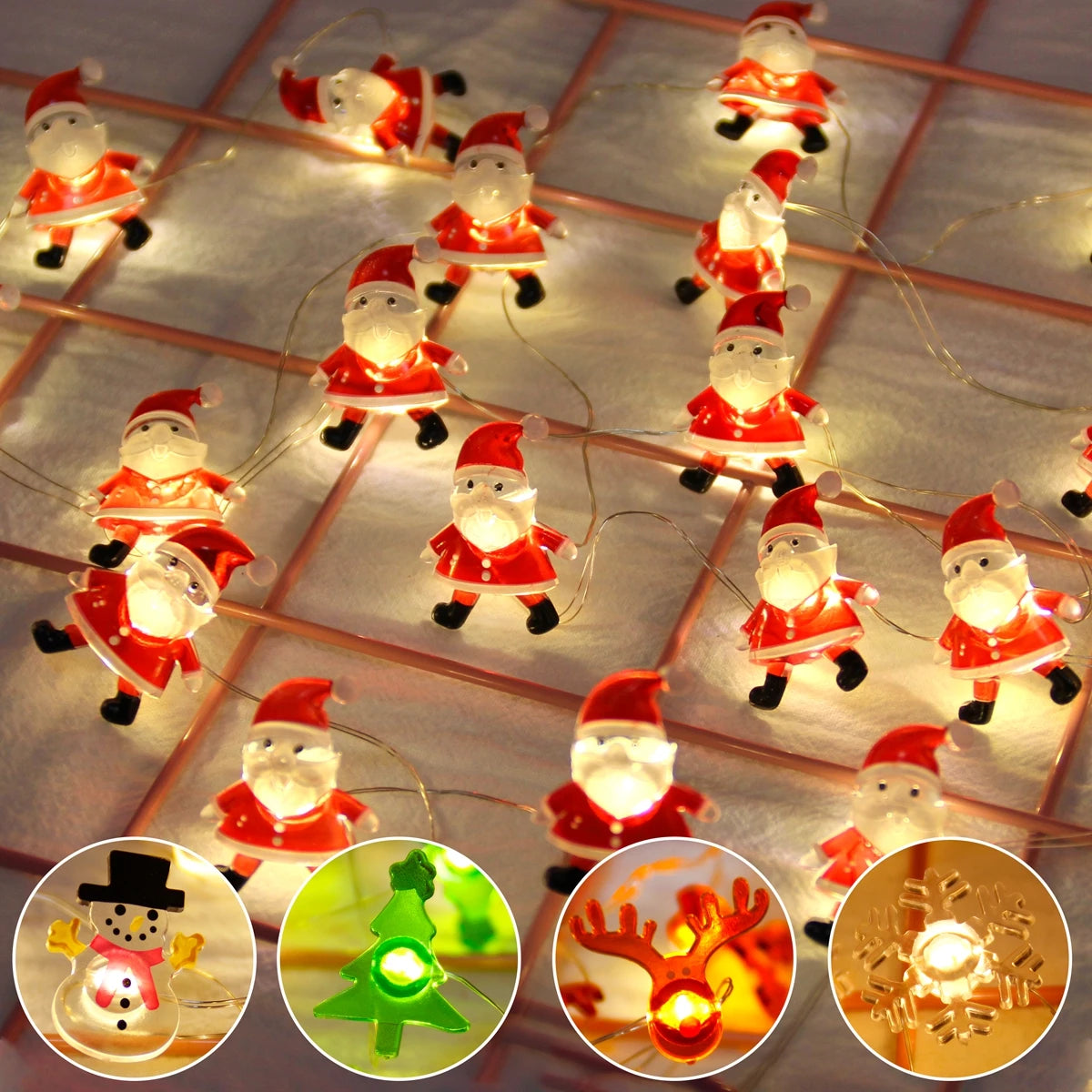 Xmas String Light Christmas Tree Ornament Merry Christmas Decor for Home Cristmas Decor Noel Navidad Gift 2023 New Year 2024