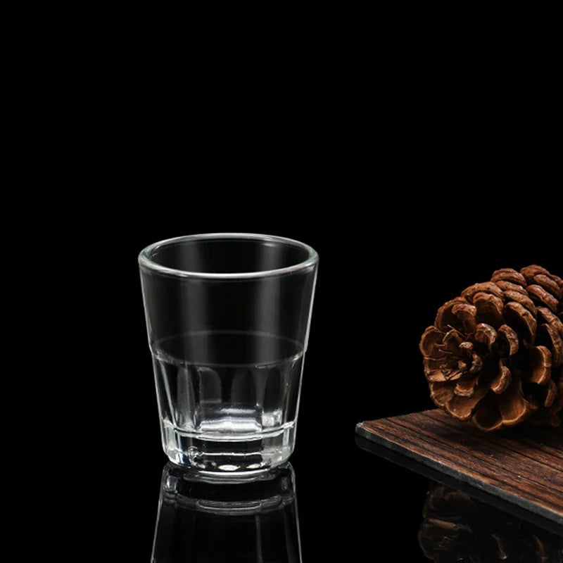 20ml Thick Bottom Vodka Glass Party Light Luxury Octagonal Cup Transparent Drinkware 6pcs Set Vintage Baijiu Cup Elegant Gifts