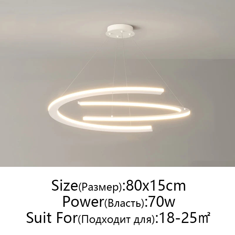 Modern Chandelier For Living Room Minimalist Atmosphere Main Lamp Light Luxury Nordic Simple Restaurant Ceiling Pendant Lamp