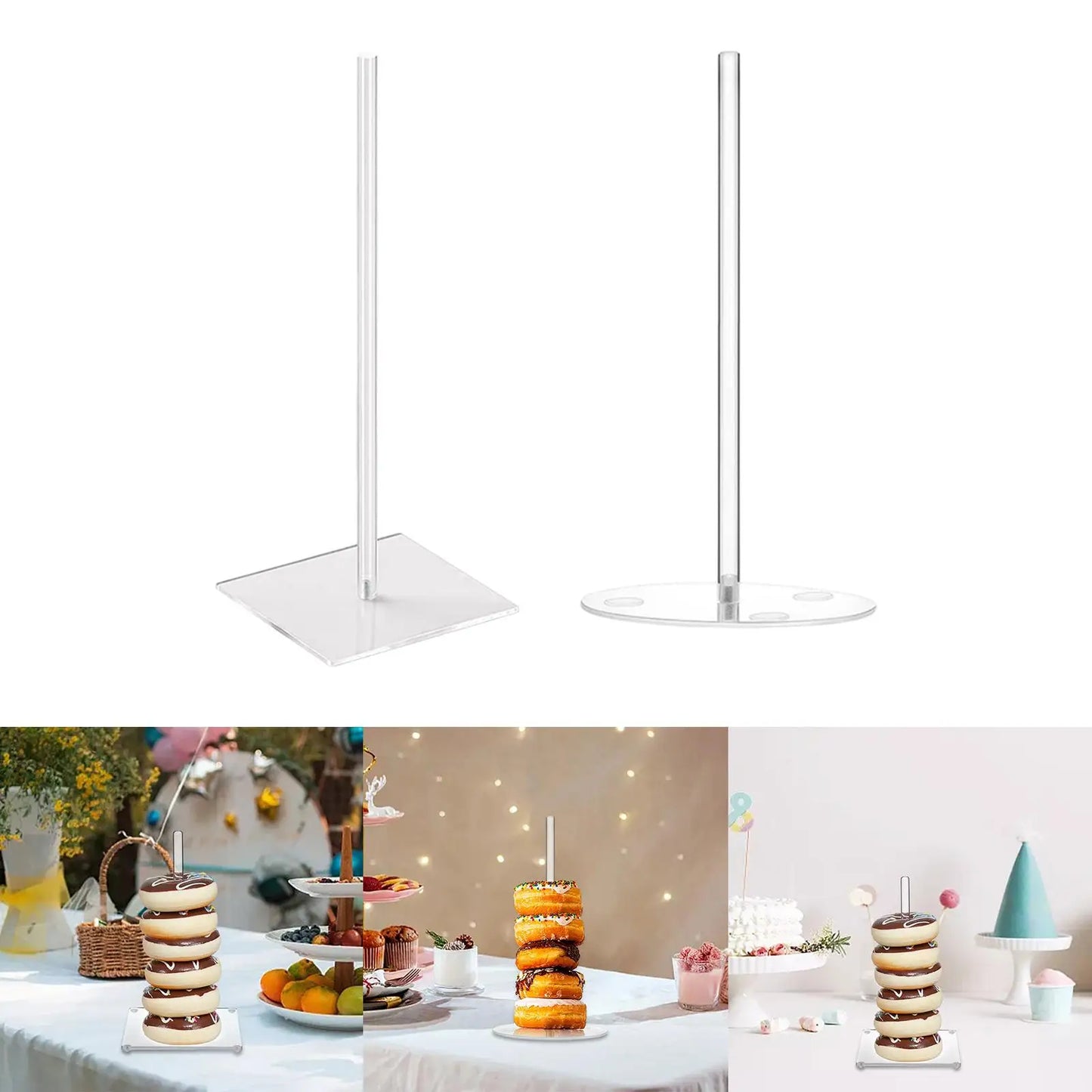 Donut Stand Stable Decorations Table Centerpiece Doughnut Holder for Engagement Baby Shower Halloween Thanksgiving Ornament