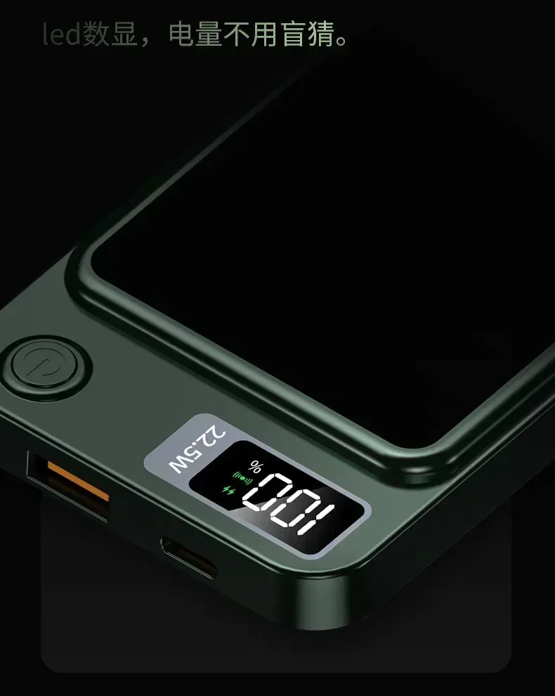 Power Bank 50000mAh Portable Magnetic Fast Wireless Charger for Iphone 12 13 14 Pro Max Macsafe External Auxiliary Battery Pack