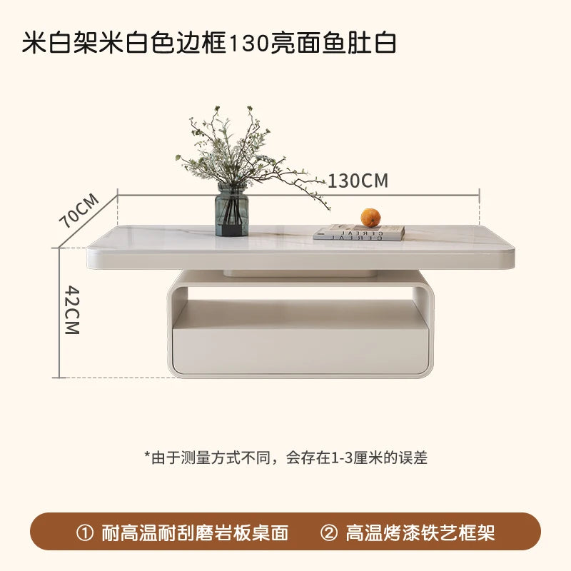 Desk Modern Side Tables Drawer Aesthetic Design White Side Tables Living Room Square Mesas De Centro Para Sala House Accessories