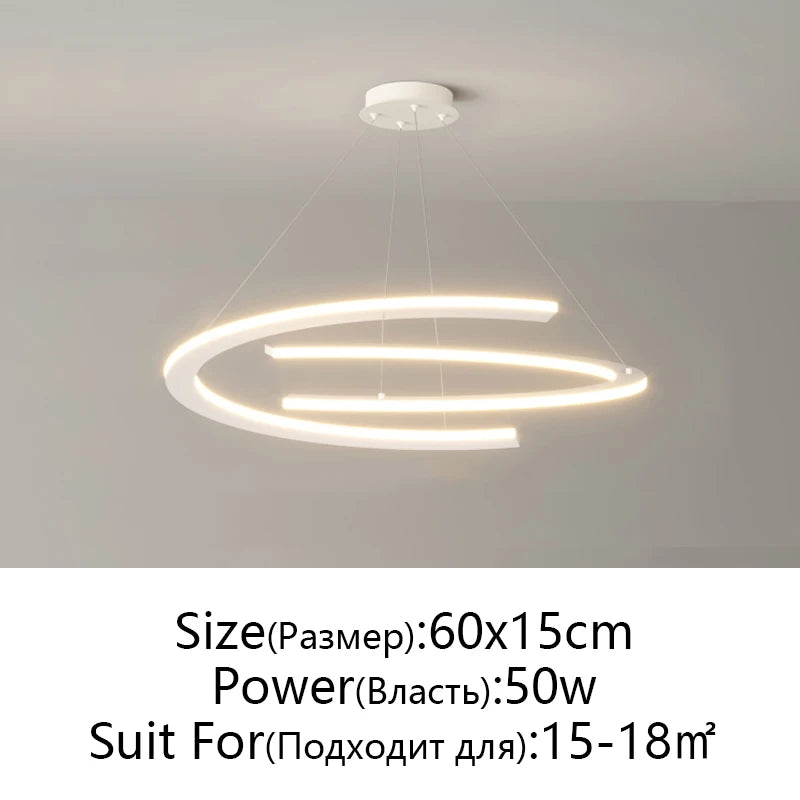 Modern Chandelier For Living Room Minimalist Atmosphere Main Lamp Light Luxury Nordic Simple Restaurant Ceiling Pendant Lamp