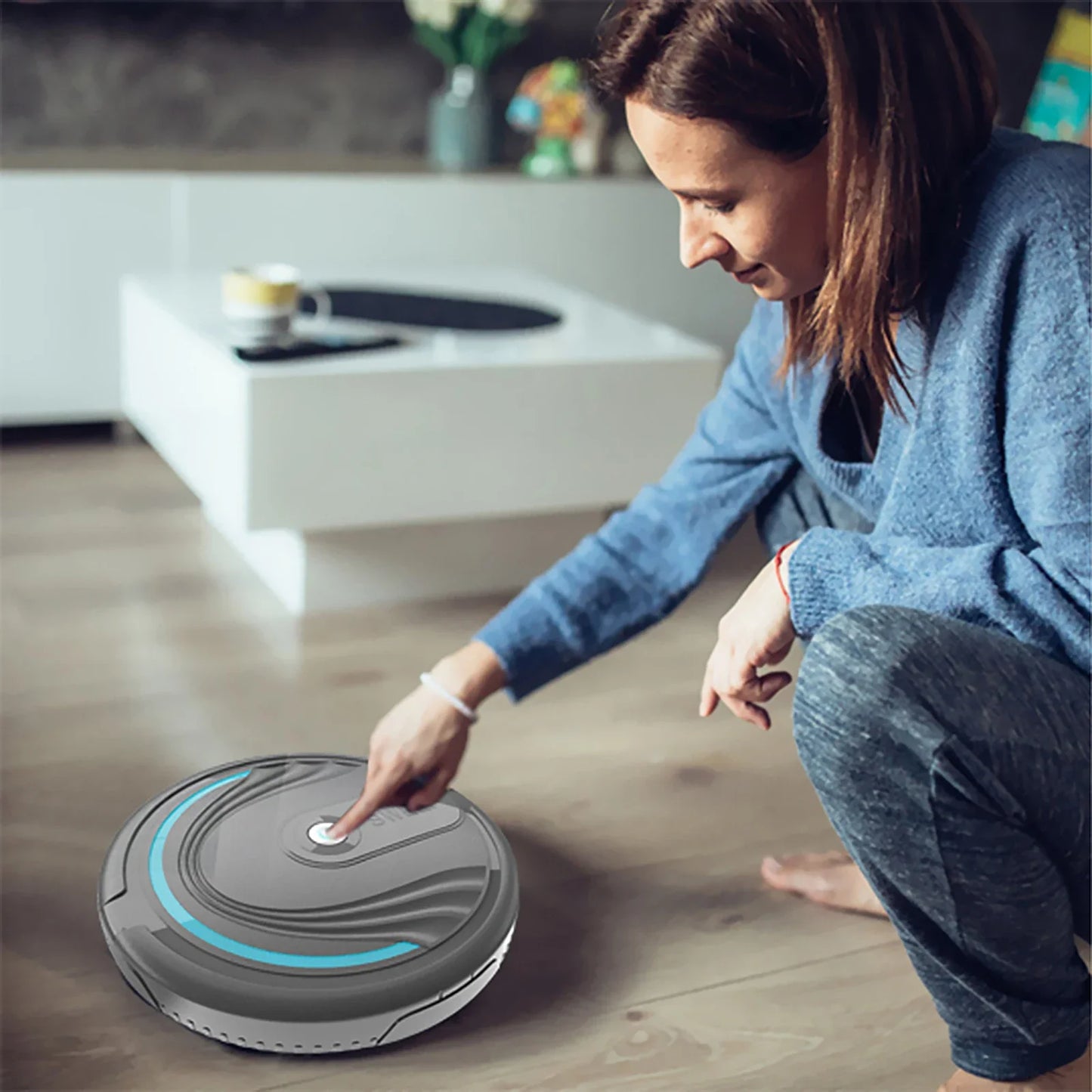 Robot Vacuum Cleaner Smart Remote Control Wireless Battery Home Automatic Floor Sweeping Cleaning Robotic Vacuum Cleaner