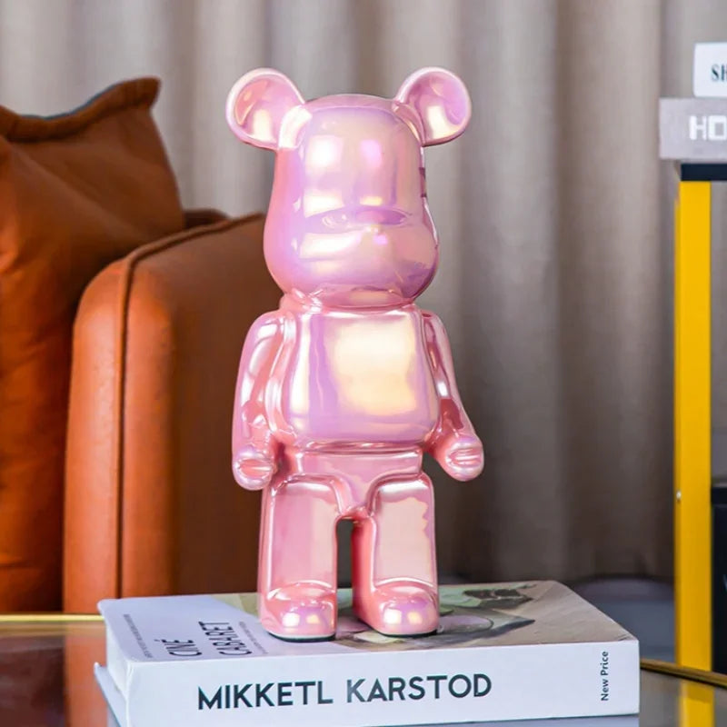 Delicate Bears Figurines Luxury Ceramics Violent Bear Statue Kawaii Cartoon Bear Sculptures Desk Decoration Home Accessories