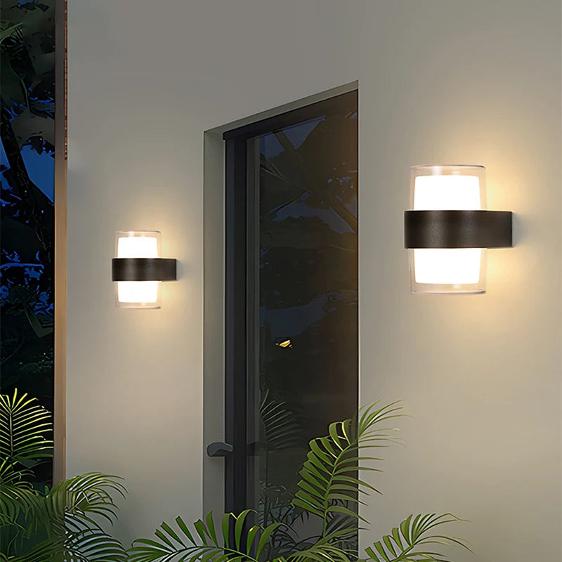 Modern LED Wall Lamp Outdoor Waterproof Courtyard Lamp Living Room Bedroom Porch Stairs Indoor and Outdoor Home Decoration Light