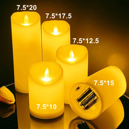 LED Flameless Flickering Candles Lamp Home Decoration Battery Powered Candles for Wedding Decor Birthday Party Supplies Warm