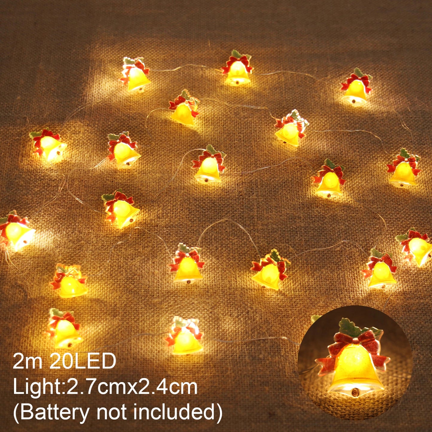 Xmas String Light Christmas Tree Ornament Merry Christmas Decor for Home Cristmas Decor Noel Navidad Gift 2023 New Year 2024