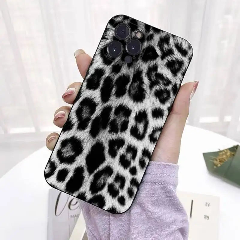 Fashion Tiger Leopard Print Phone Case Silicone Soft For iphone 14 13 12 11 Pro Mini XS MAX 8 7 6 Plus X 2020 XR Shell