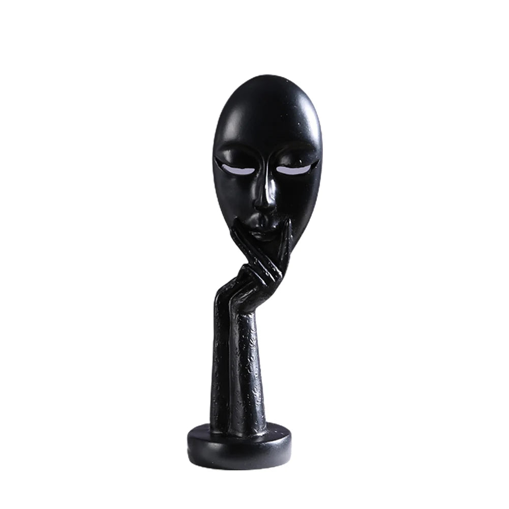 Exquisite Decoration Sculpture Resin Simple Creative Face Art Statue Art Statue Carving Figurine Gold Ornaments