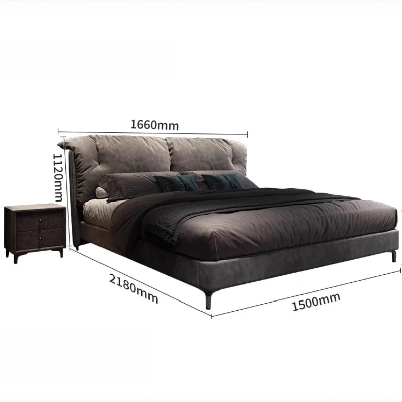 European Master Bedroom Bed Design Kids Two Persons Bed Hotel Lounge Modern Storage Cama Inteligente House Accessories