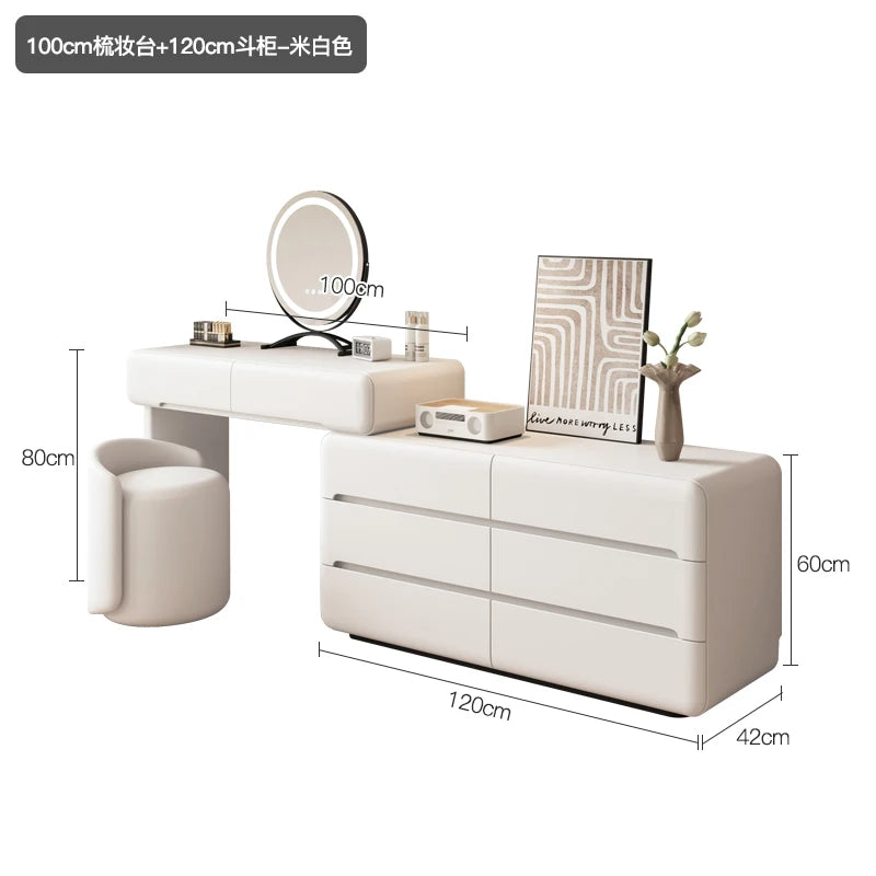 Luxury Premium Dressing Table Design Trendy Aesthetic Makeup Vanity Table Storage Tocador De Maquillaje Bedroom Furniture