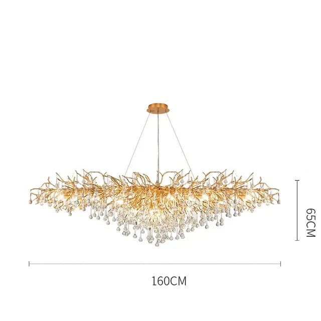 Modern Luxury Chandeliers Lighting Gold Hanging Lamp Glass Idoor Home Decor Pendant Lamp for Living Room Dining Table Bedroom G9