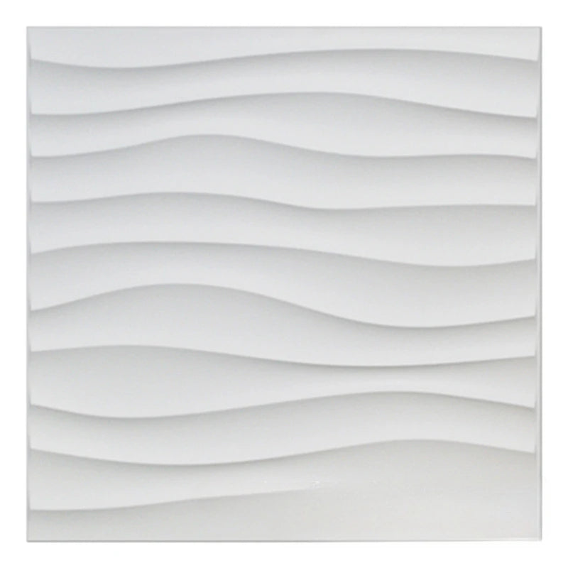3D Textured PVC Wall Panels - Waterproof Decorative Wall for Living Spaces, Glossy Teak Finish Perfect for Modern Interiors