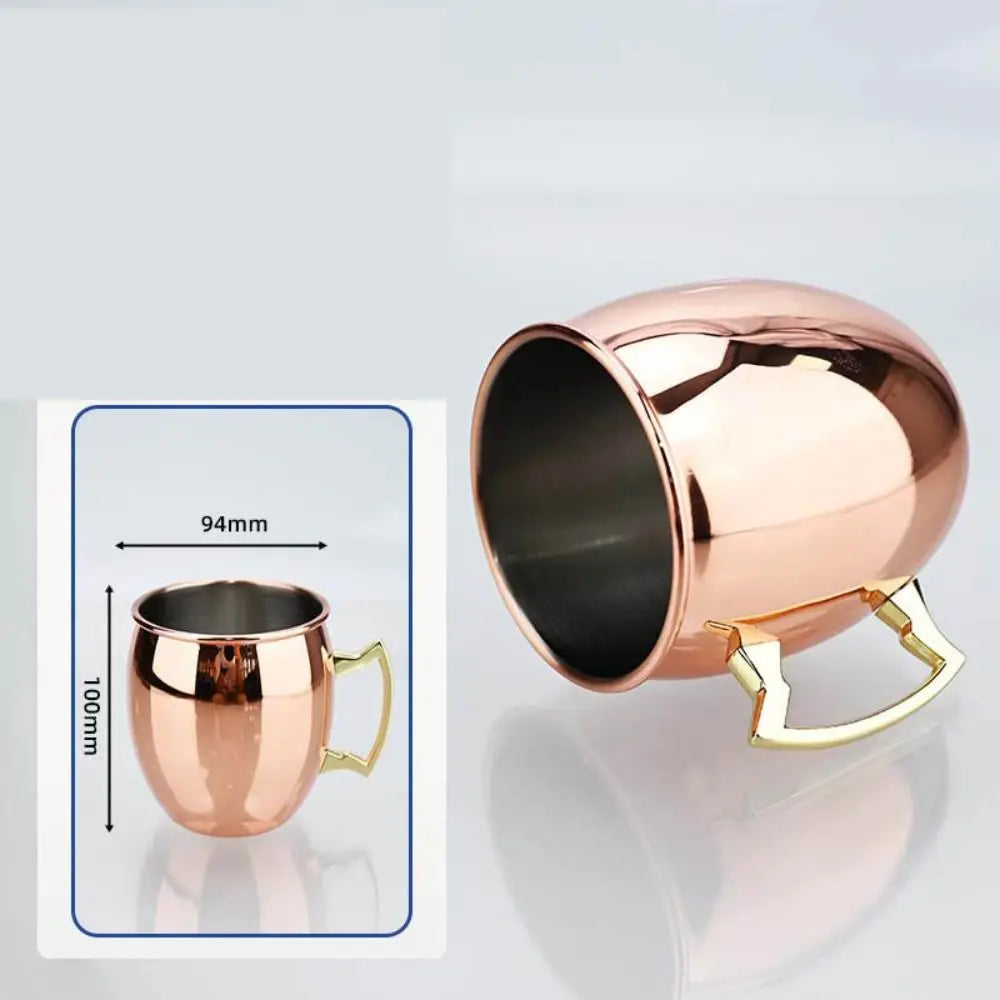 500ml Pure Copper Cup Handcrafted Moscow Mule Moscow Mule Mugs Brushed Appearance Thickened Mug Cup Mules Cocktails Coffee Beer