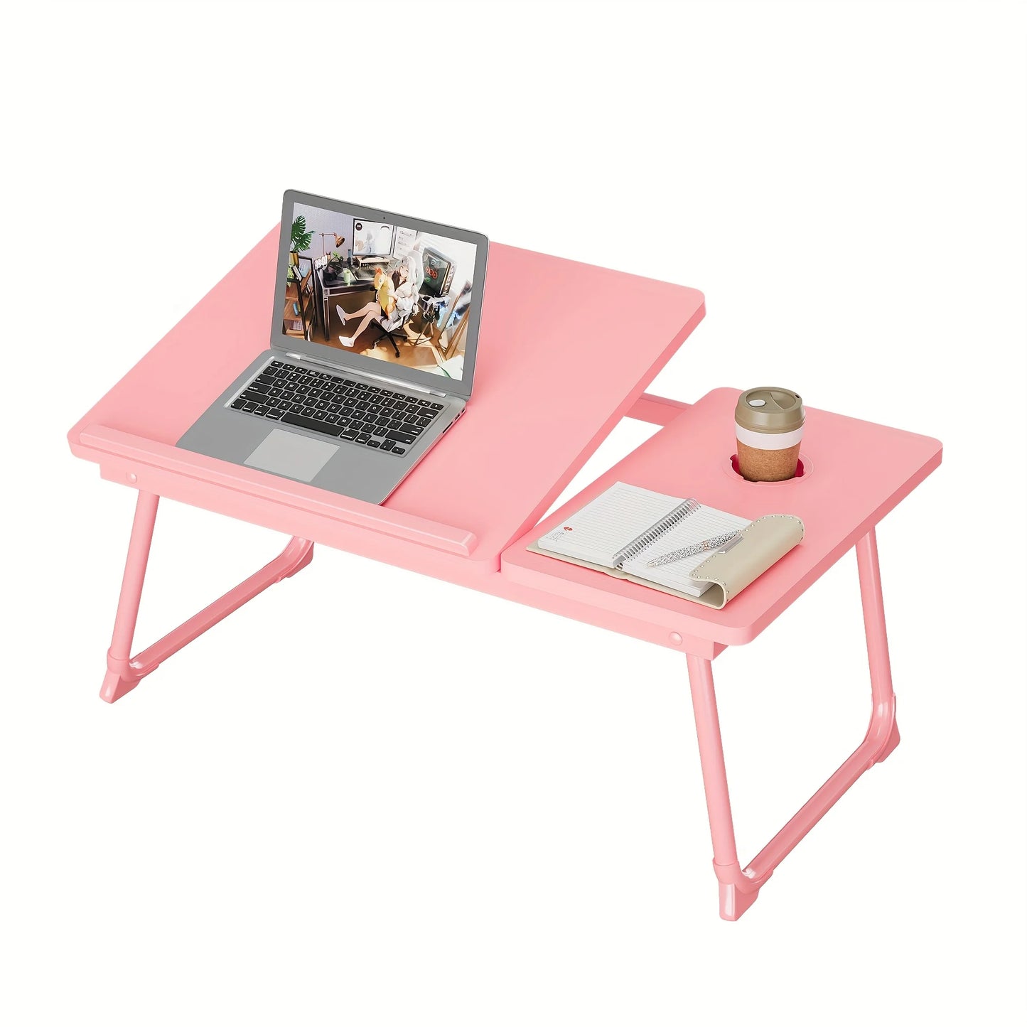 Tray table, notebook computer and writing table, dining table and notebook computer bed support