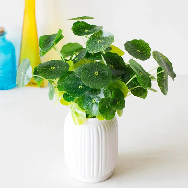 Artificial Plants Lotus Leaf Potting Materials Festival Home Room Decor Household Product Outdoor Garden YardGreen Plants Bonsai