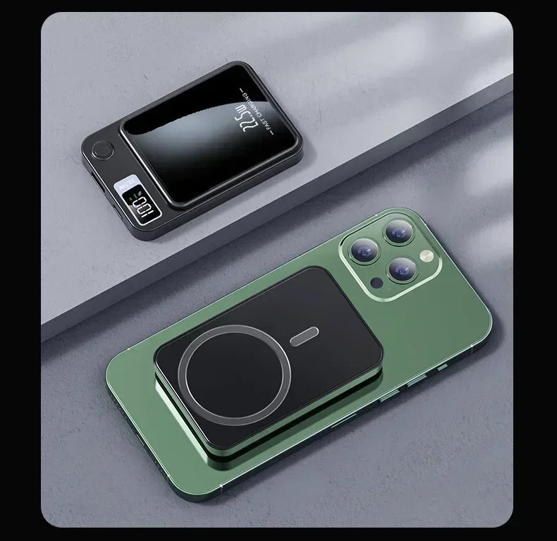 Power Bank 50000mAh Portable Magnetic Fast Wireless Charger for Iphone 12 13 14 Pro Max Macsafe External Auxiliary Battery Pack