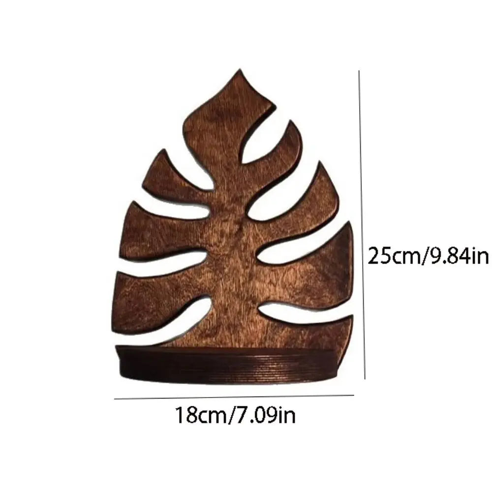 Crafts Wooden Wall Decoration Frame Creative Wall Mounted Plant Wall Hanging Modern Retro Storage Rack Indoor