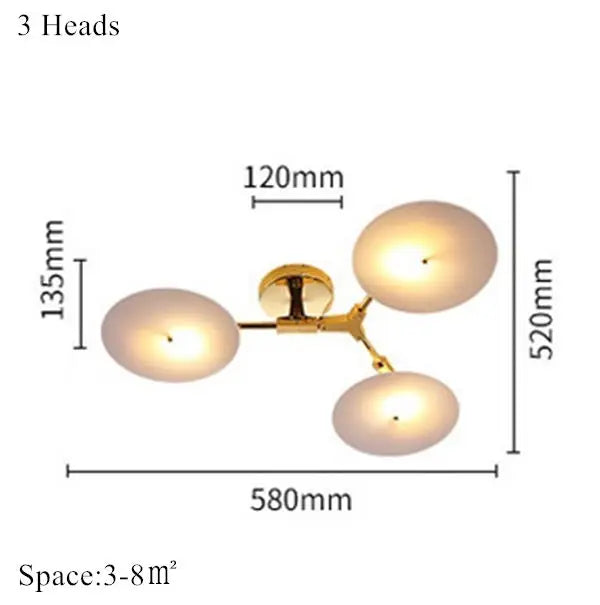 Modern molecule chandelier designer luxury Branching Disc Collection living  bedroom decoration replica lamp Home big chandelier