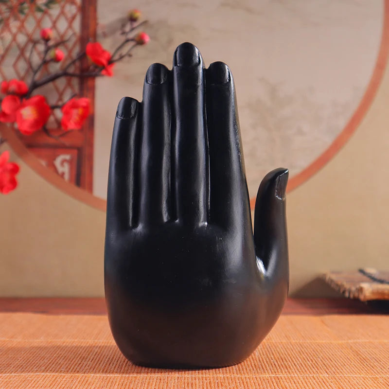 Palm-sized Buddha Sculpture, Resin Crafts, Religious Home Decor Figurine