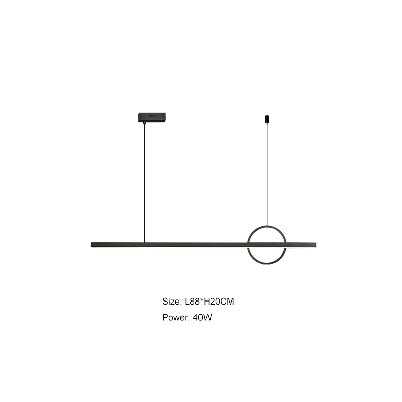 Nordic long chandelier Design lamps hanging minimalist restaurant geometric atmosphere bar minimalist house decoration lamps