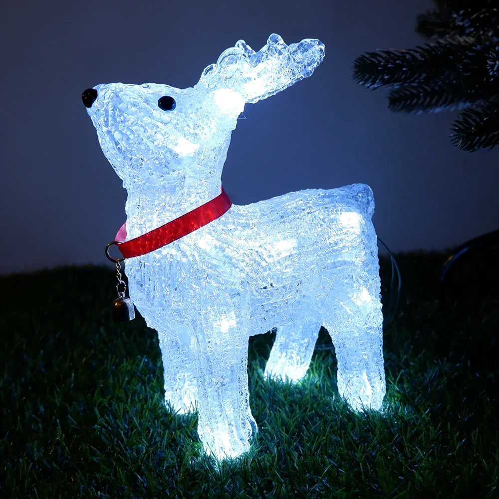Santa Snowmen Xmas Elk Ornament Light Christmas Day Decoration Holiday Lighting Presents Kids New Year Gift Led Light Christmas