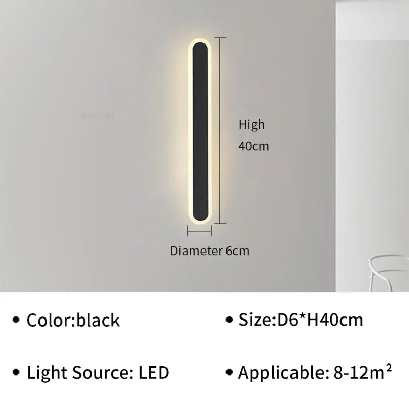 LED Wall Lamp Modern Wall Lights for Bedroom Bedside Living Room Sofa Backdrop Stairs Aisle Home Decor Sconce Indoor Lighting