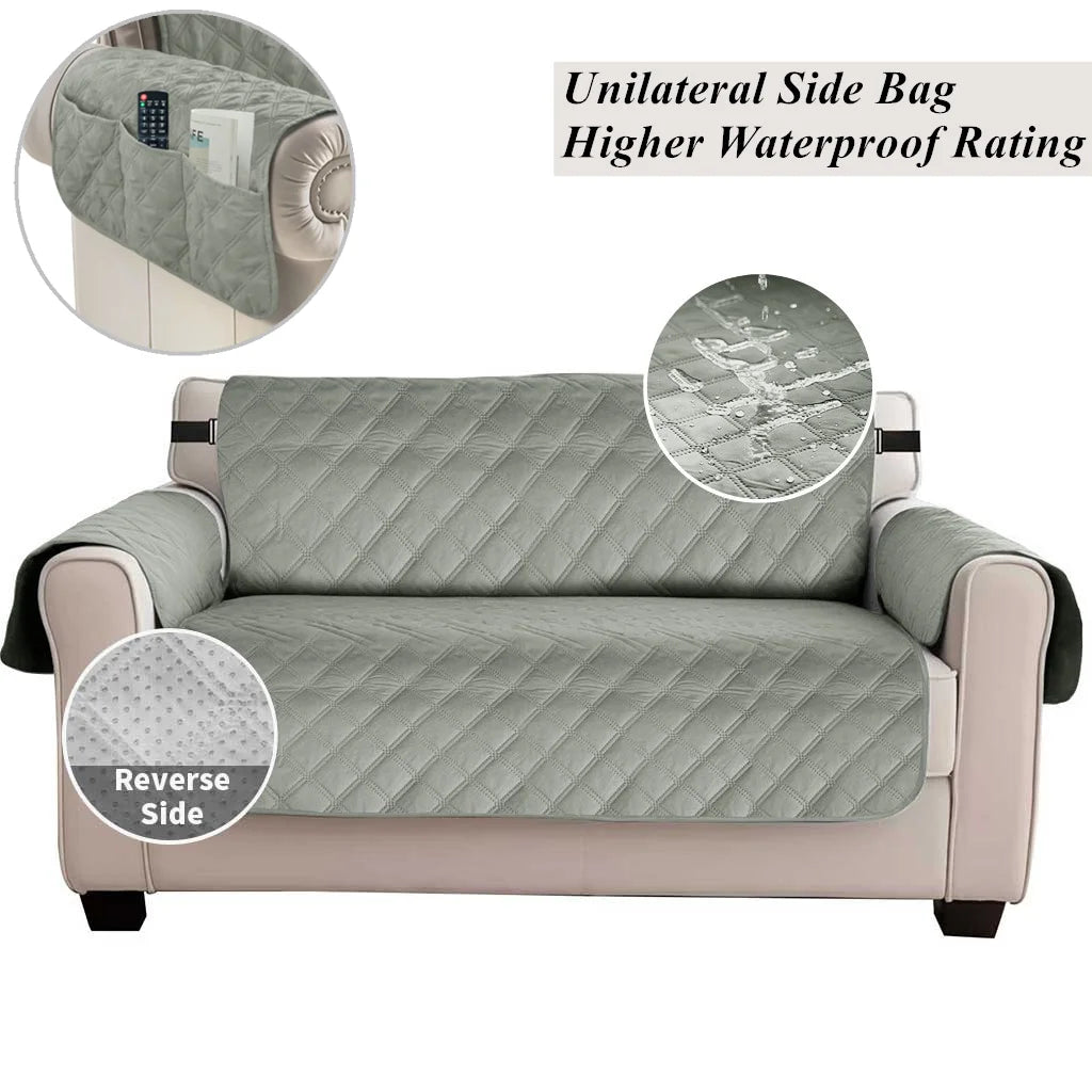 Sofa Covers Waterproof Sofa Slipcovers 1/2/3/4 Seater Non Slip Cover for Kids Pets Washable Sofa Protector with Elastic Strap