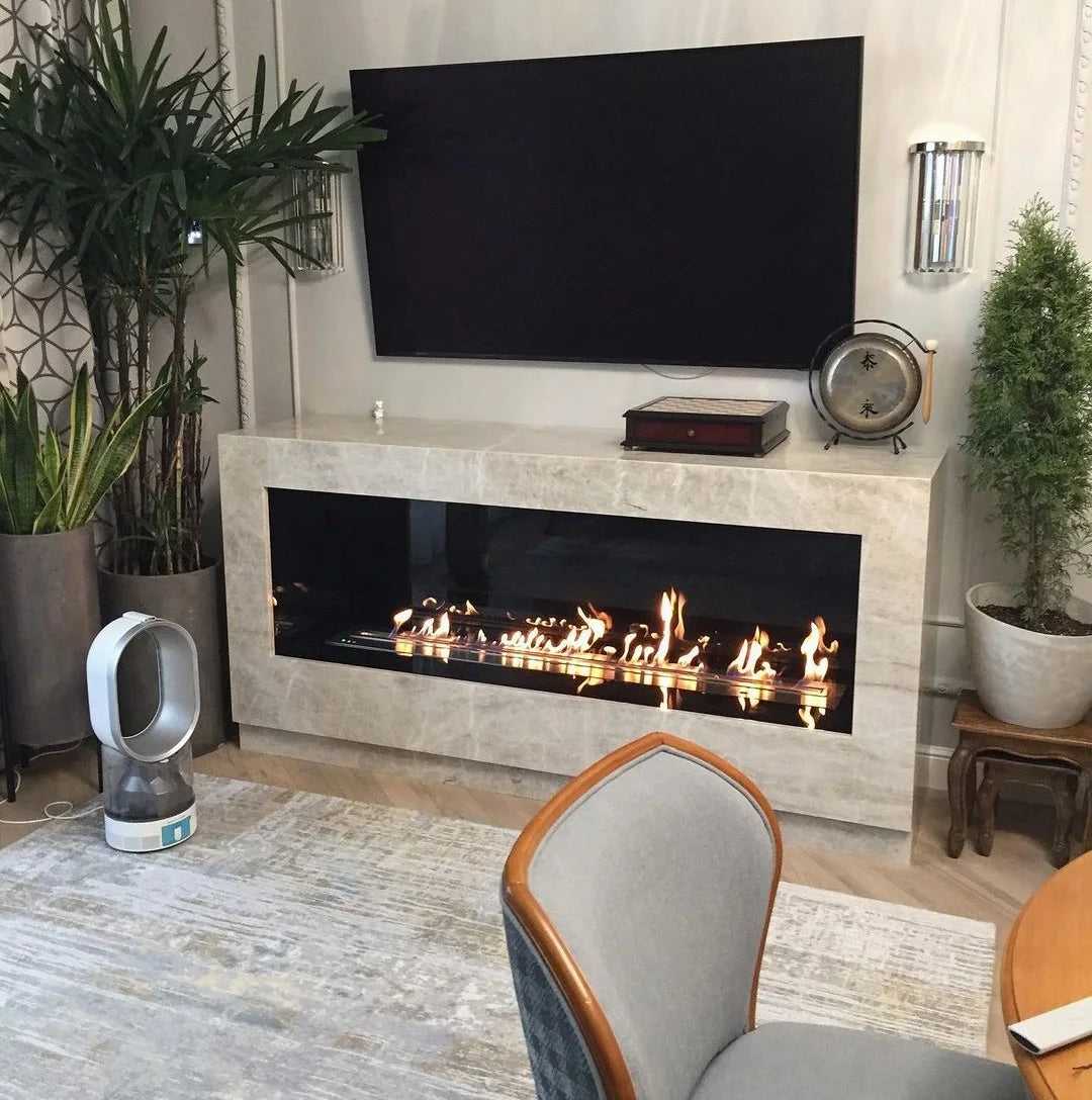 DUTRIEUXFireplace Factory Wholesale 48 Inch Modern Fire Place Indoor Wifi Ethanol Fireplace