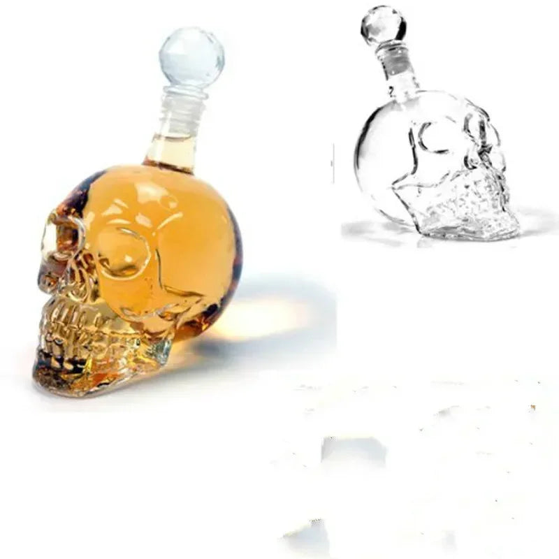Creative 350-1000mll skull vodka foreign wine bottle cup glass dispenser insulated wine glass  drinking glasses wine glasses
