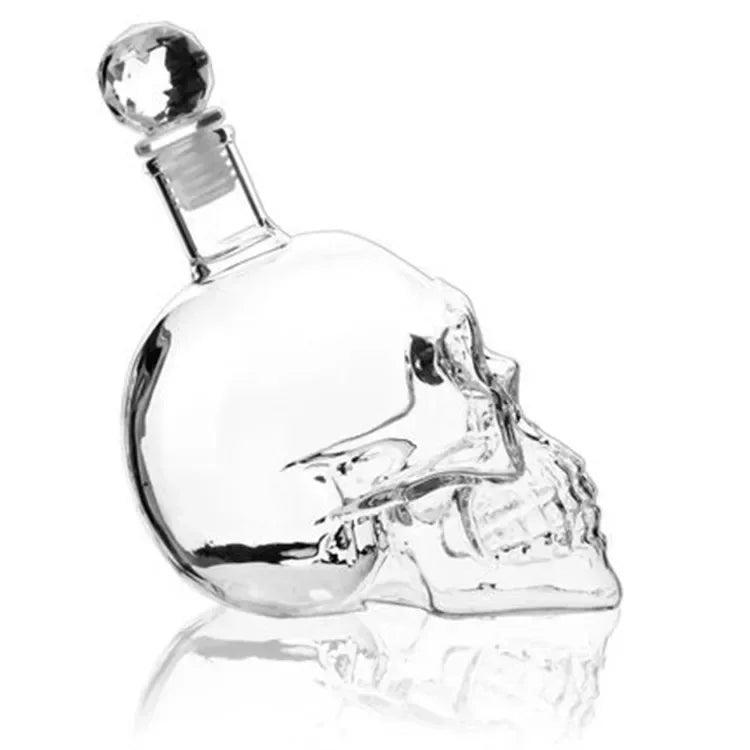 Creative 350-1000mll skull vodka foreign wine bottle cup glass dispenser insulated wine glass  drinking glasses wine glasses