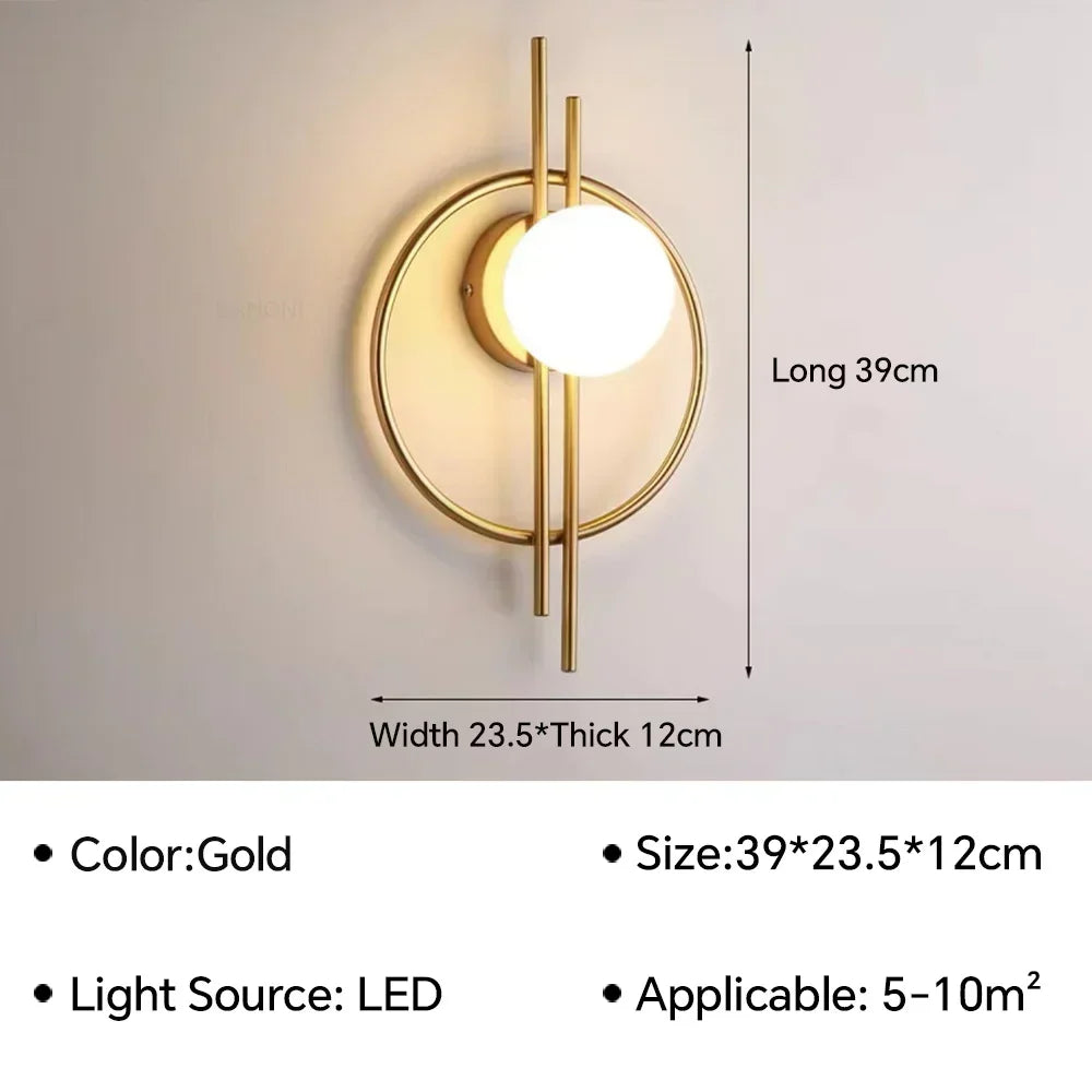 Modern LED Wall Lamp For Living Dining Room Bedroom Bedside TV Background Aisle Sconce Home Decoration Lighting Fixture Lustre