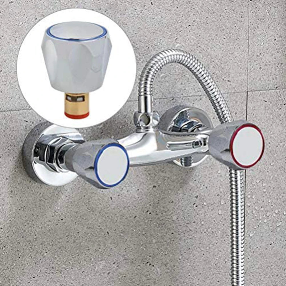 Hot Cold Faucet Tap Handle Knob Copper Valve Tap Heads Thread Basin Sink Washer Replacement For Bathroom Kitchen Taps