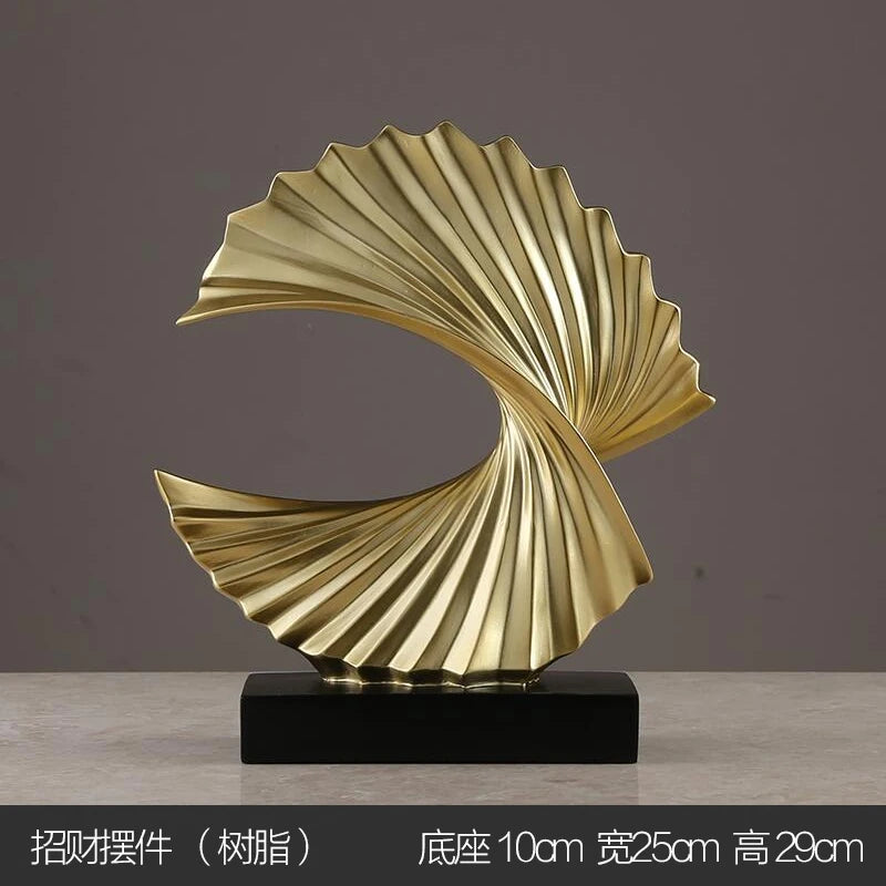 Modern Art Ornaments: Bafang Laicai, Home Living Room, Wine Cabinet, TV Cabinet, Office Light Luxury, High-end Decoration, Gold