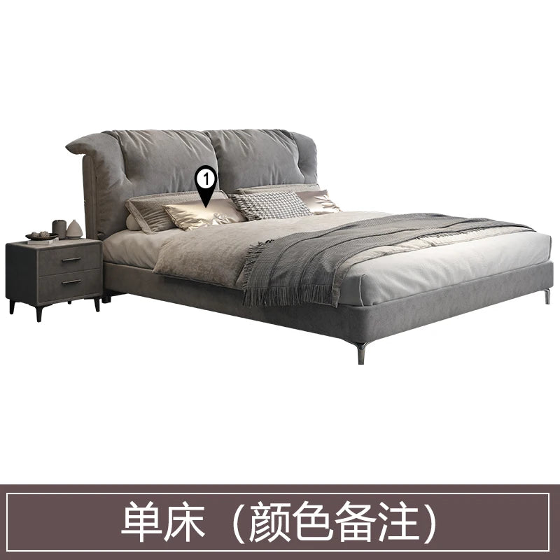 European Master Bedroom Bed Design Kids Two Persons Bed Hotel Lounge Modern Storage Cama Inteligente House Accessories