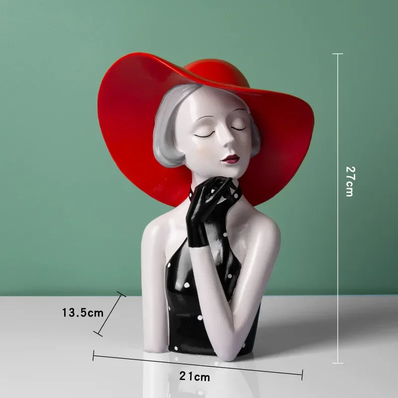 Light Luxury Girl High-Level Sense Ornaments, Living Room Decor, TV Cabinet Desktop, Statue, Shop Window Decor, Crafts, Gift