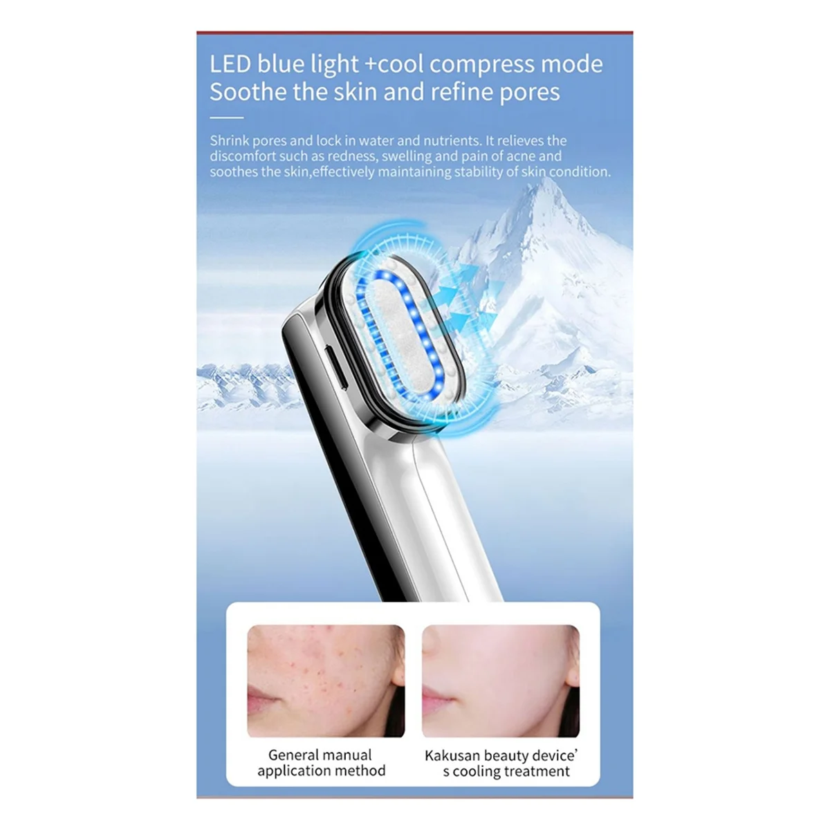 RF&EMS Electric Face Massager LED Photon Therapy Skin Lifting Tightening Rejuvenation Anti Aging Wrinkle Removal US Plug