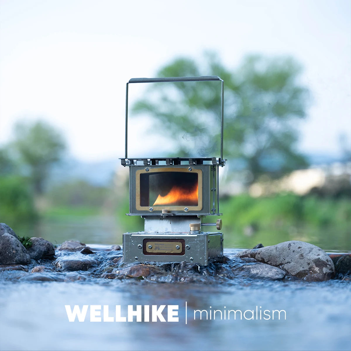 WELLHIKE Camping Burnt Star Watching Fireplace High Translucent Glass Retro Cooking Tea Small Fireplace Heating Kerosene Lamps