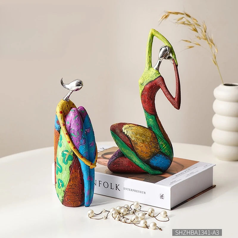 Creative Abstract Home Decor Character Sculpture Living Room Modern Art Dolls Desktop Decorations Accessories Gifts