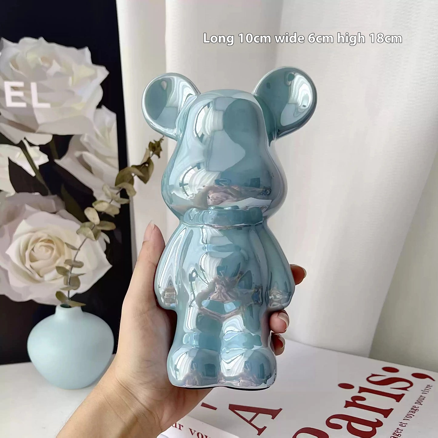 Light Luxury Bear Ornament, High-End Ceramic Living Room Foyer, Tv Cabinet, Piggy Bank, Home Decoration, Gift Giving