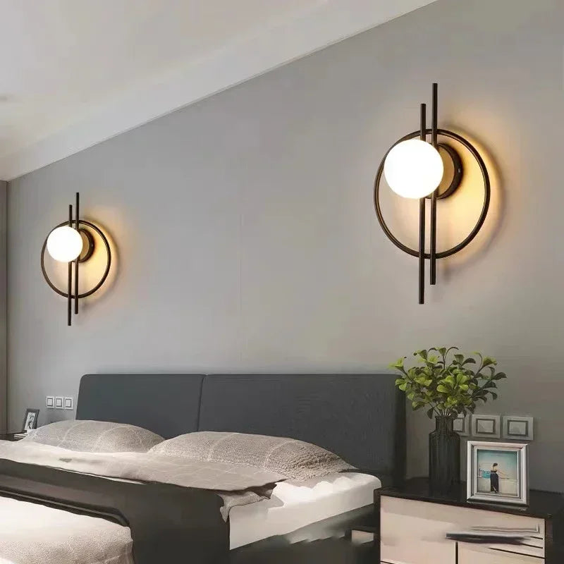 Modern LED Wall Lamp For Living Dining Room Bedroom Bedside TV Background Aisle Sconce Home Decoration Lighting Fixture Lustre