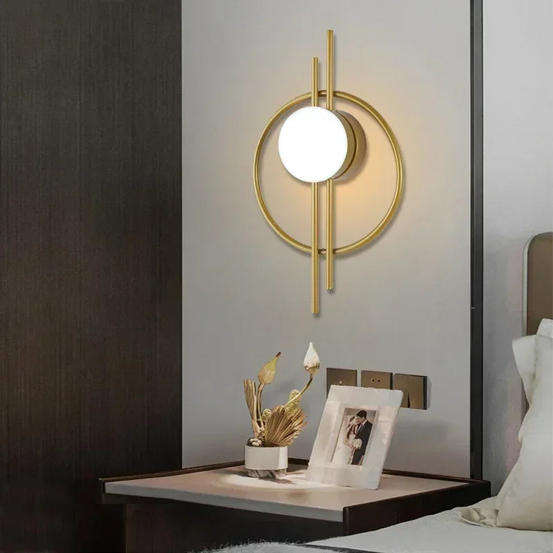 Modern LED Wall Lamp For Living Dining Room Bedroom Bedside TV Background Aisle Sconce Home Decoration Lighting Fixture Lustre